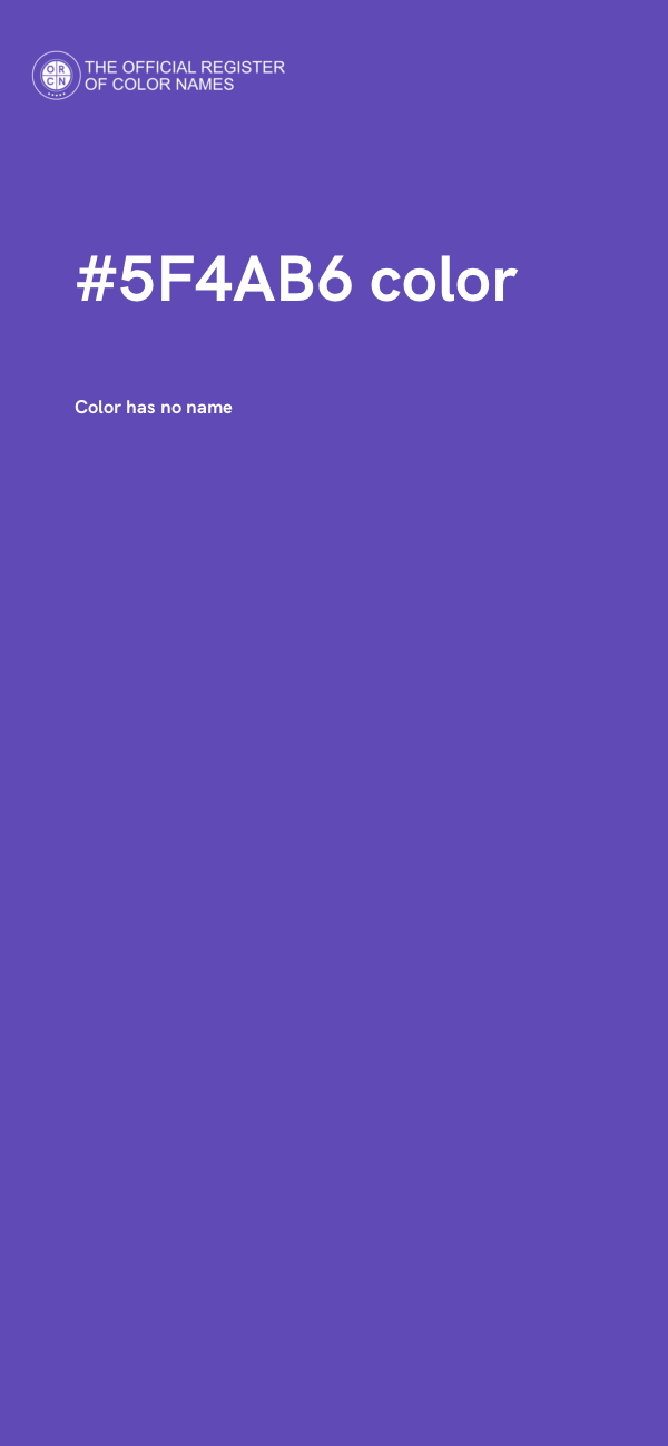 #5F4AB6 color image