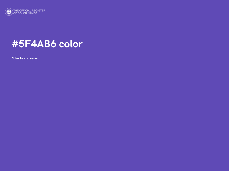 #5F4AB6 color image