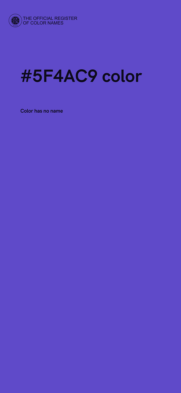 #5F4AC9 color image