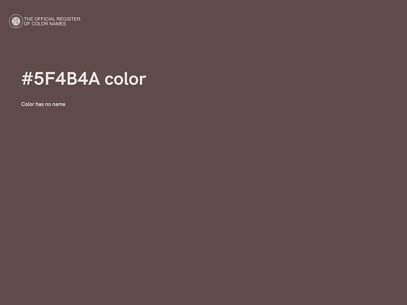 #5F4B4A color image