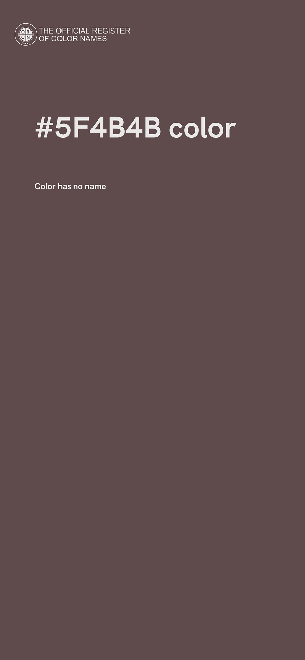 #5F4B4B color image