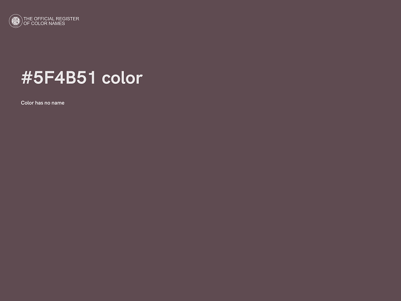 #5F4B51 color image