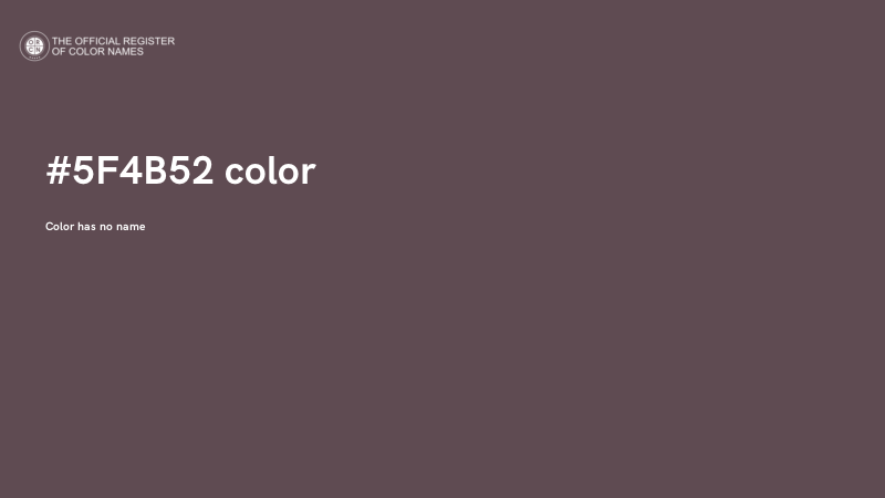 #5F4B52 color image