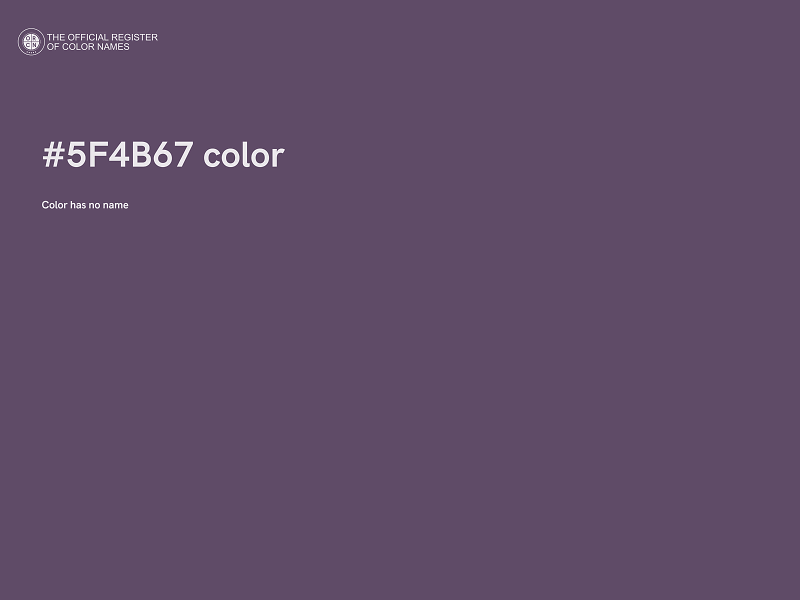 #5F4B67 color image
