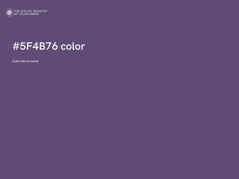 #5F4B76 color image