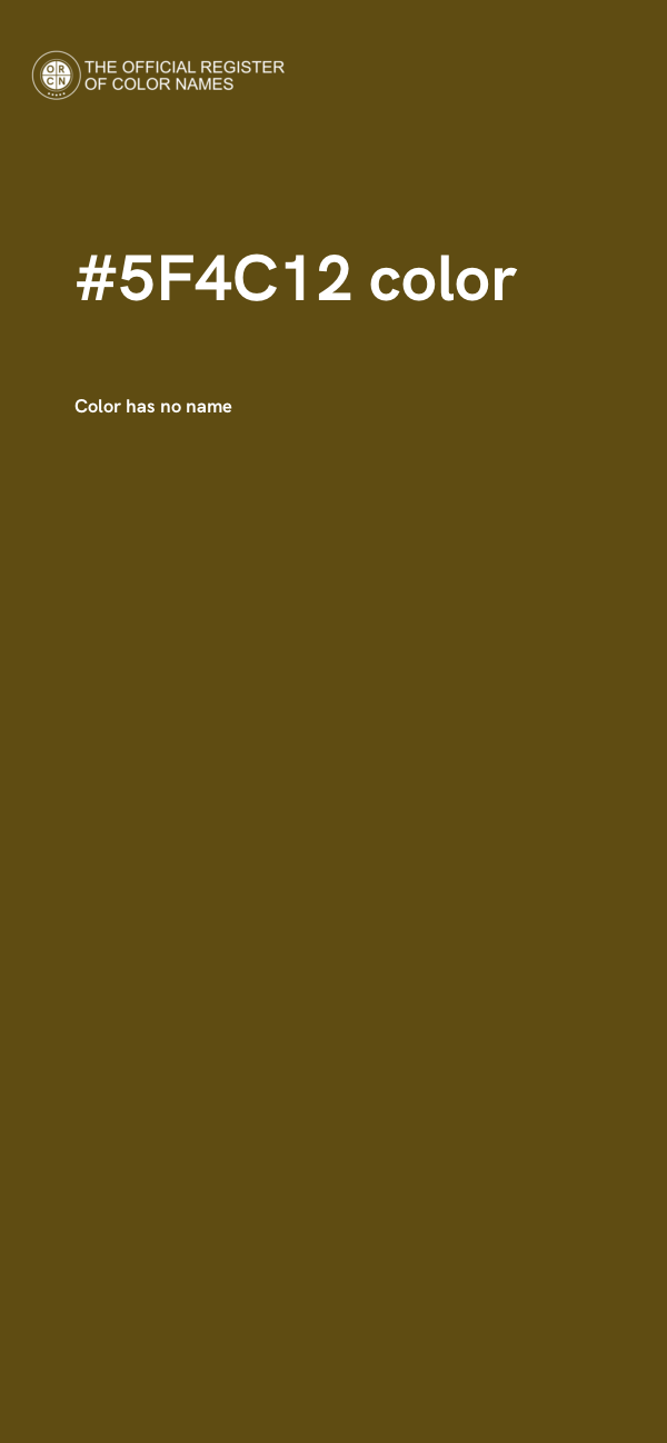 #5F4C12 color image