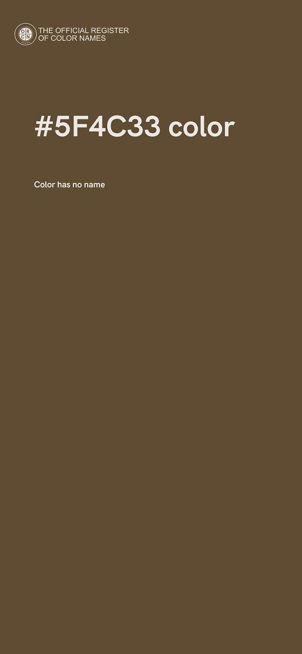 #5F4C33 color image