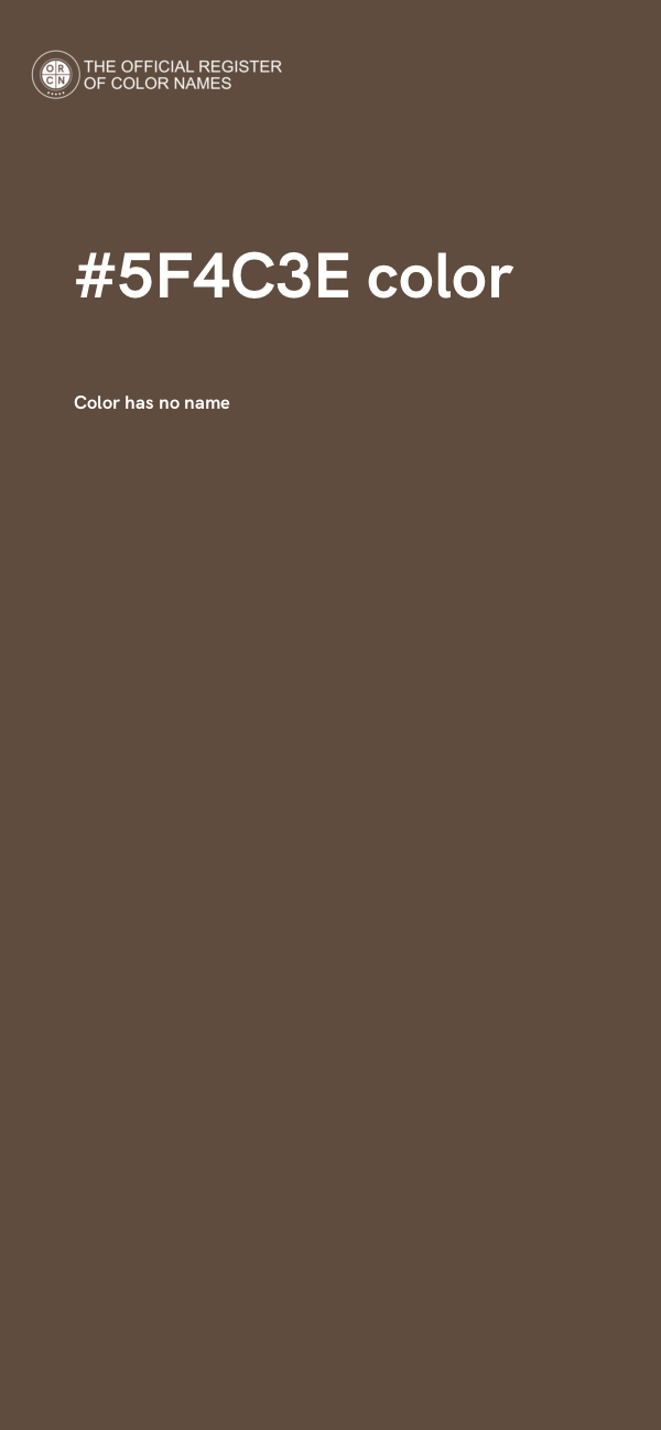 #5F4C3E color image