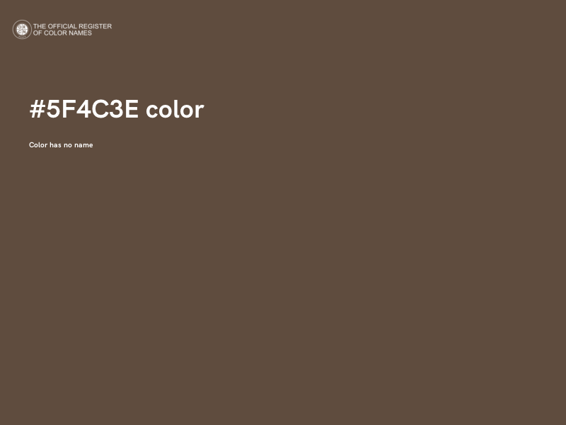 #5F4C3E color image