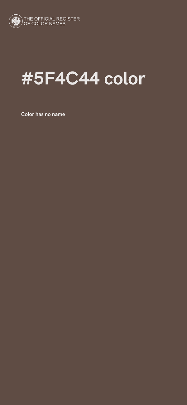 #5F4C44 color image