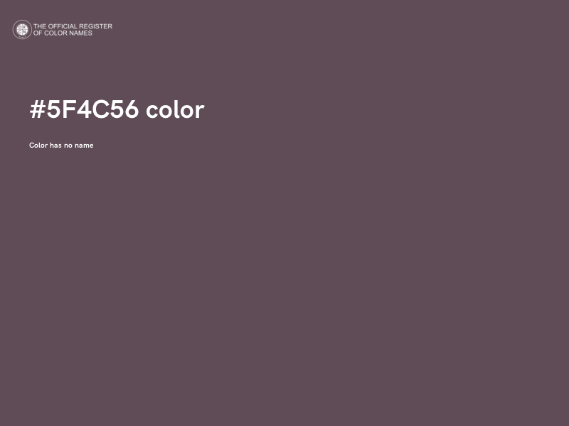 #5F4C56 color image