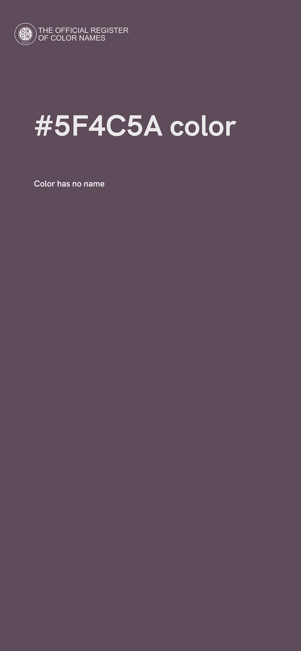 #5F4C5A color image