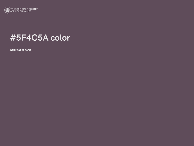 #5F4C5A color image