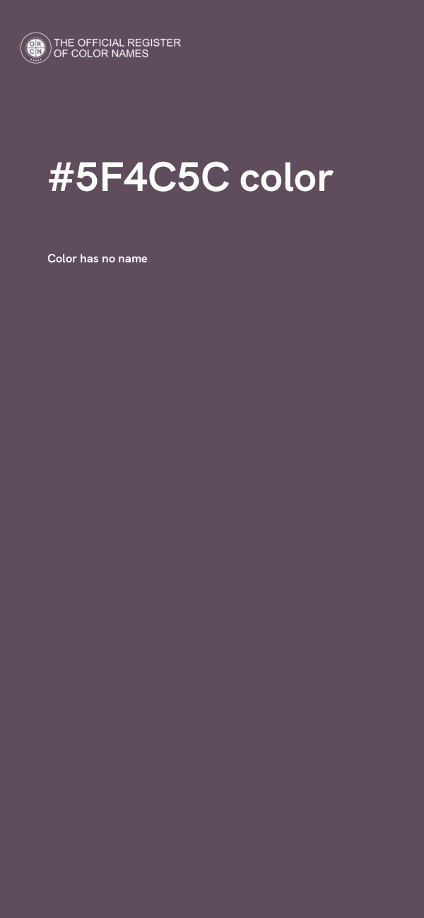 #5F4C5C color image