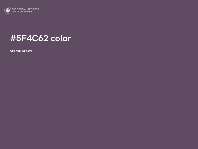 #5F4C62 color image
