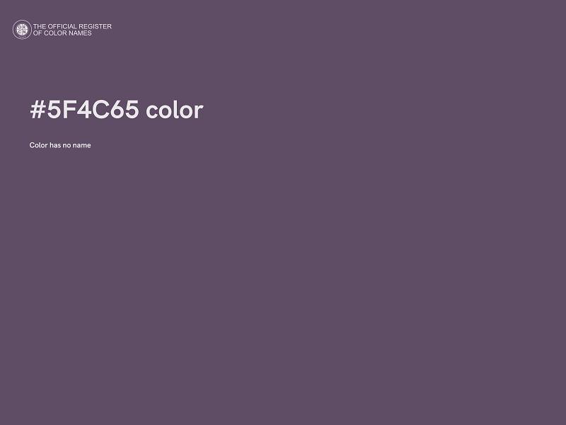#5F4C65 color image