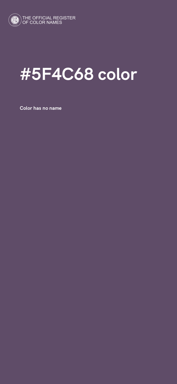 #5F4C68 color image