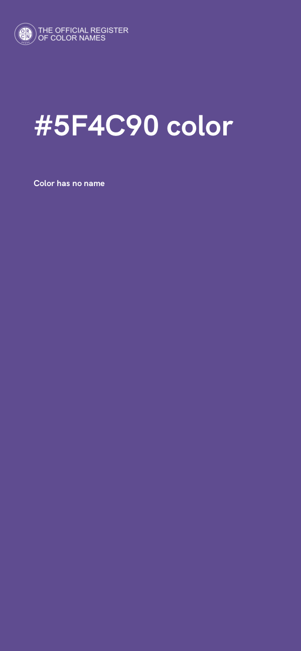 #5F4C90 color image
