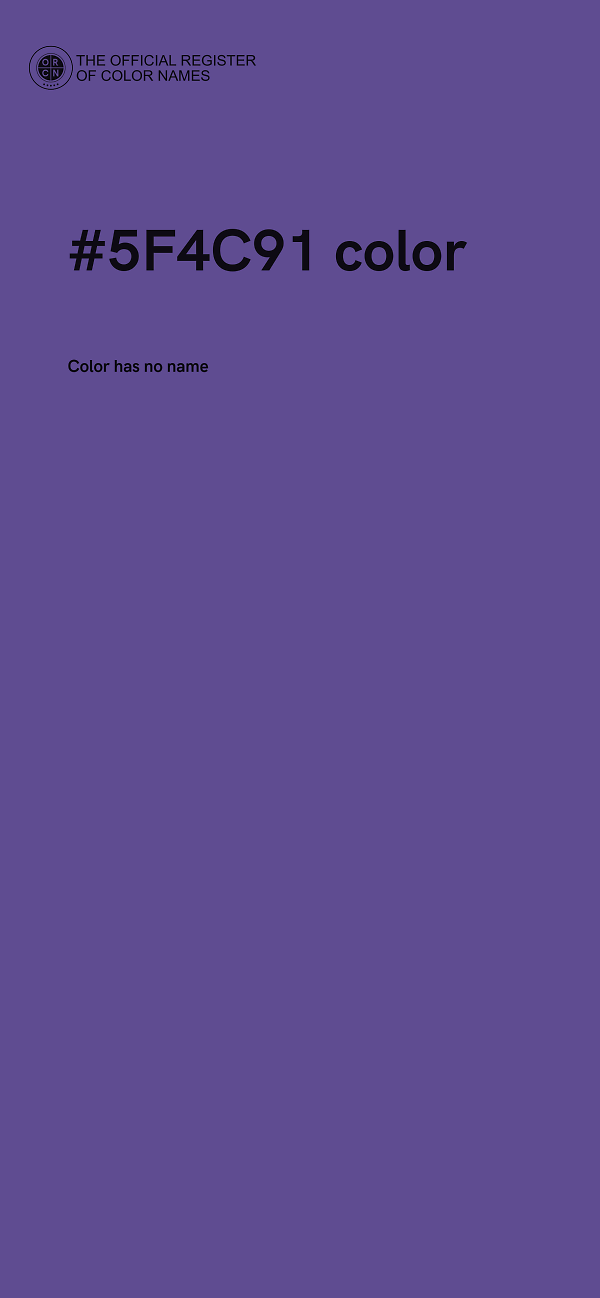 #5F4C91 color image