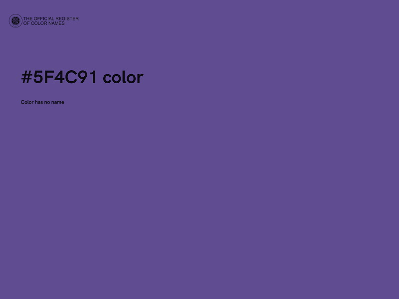 #5F4C91 color image