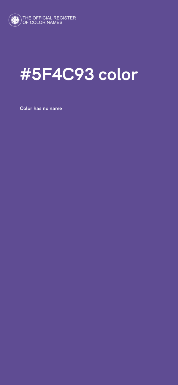 #5F4C93 color image