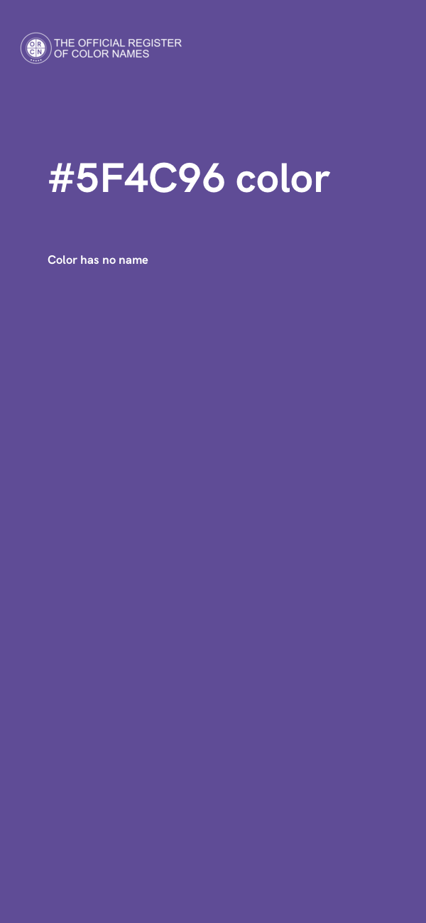 #5F4C96 color image