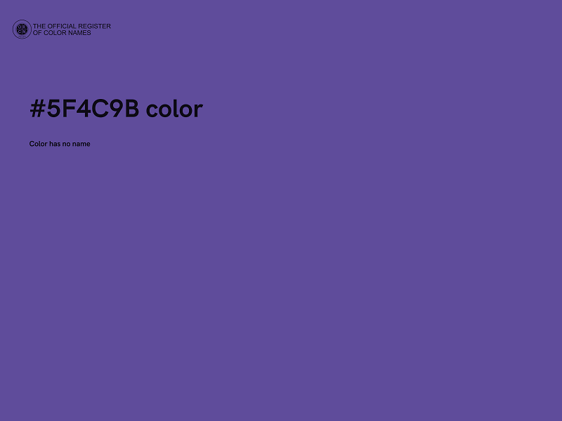 #5F4C9B color image