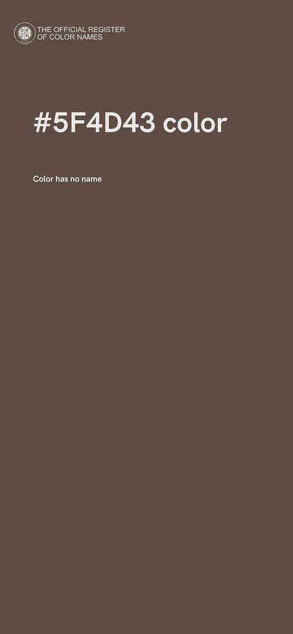 #5F4D43 color image