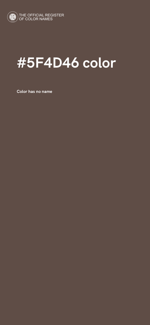 #5F4D46 color image