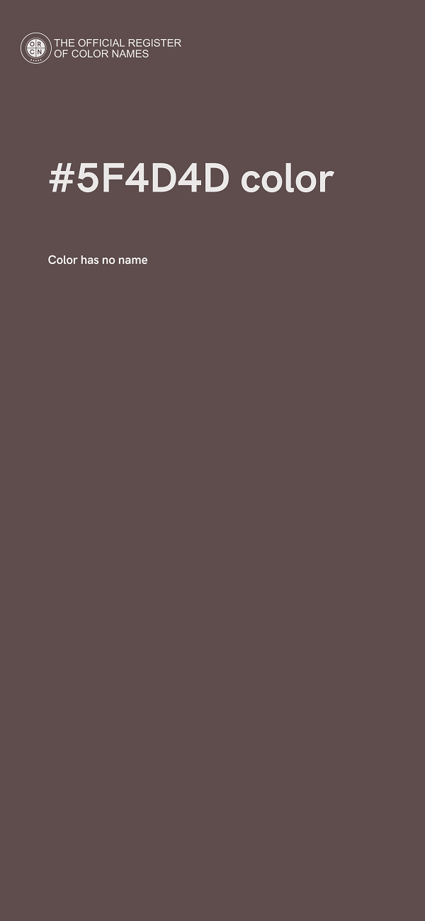 #5F4D4D color image