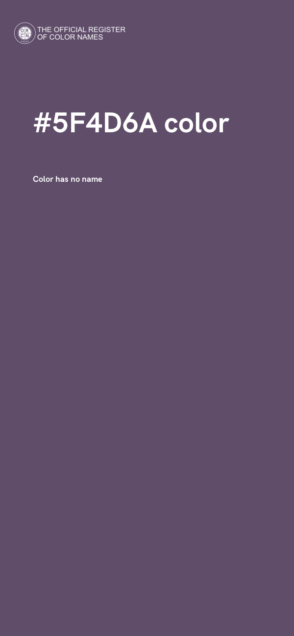 #5F4D6A color image