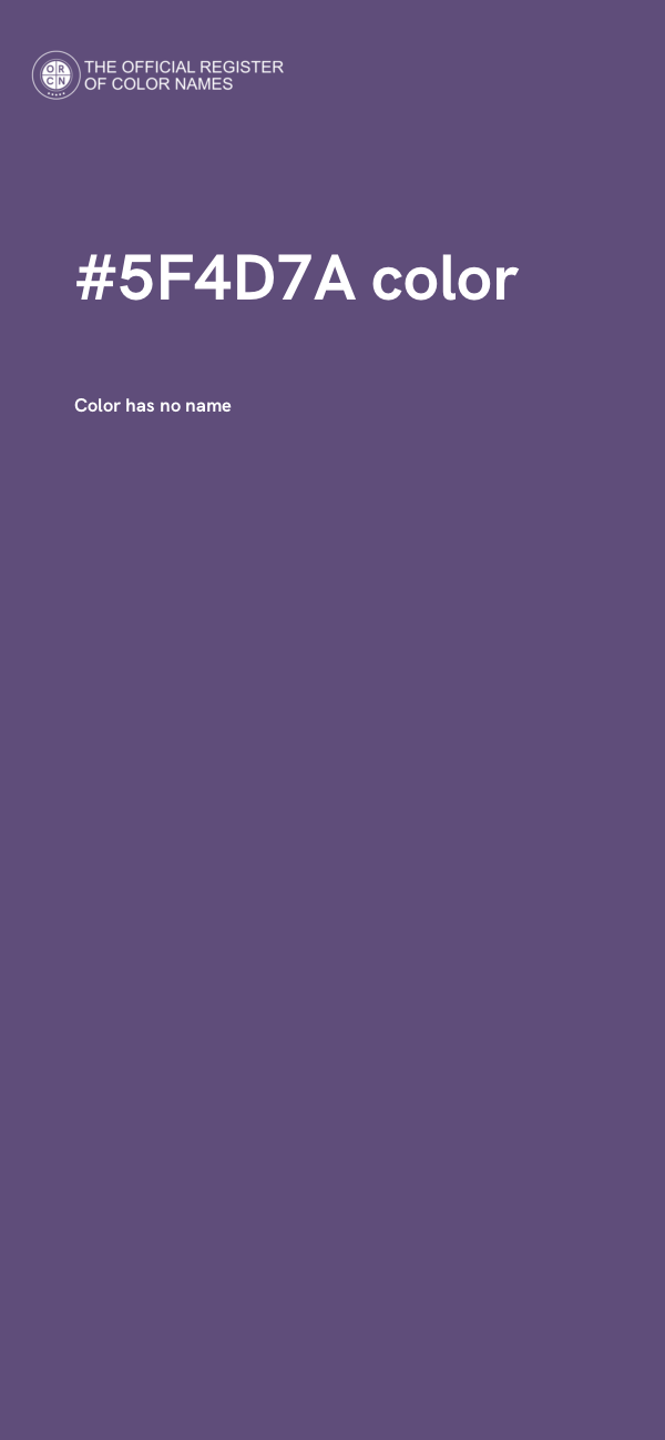 #5F4D7A color image