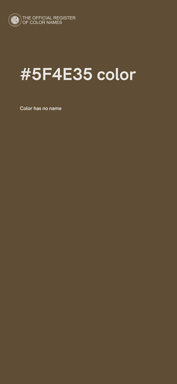 #5F4E35 color image