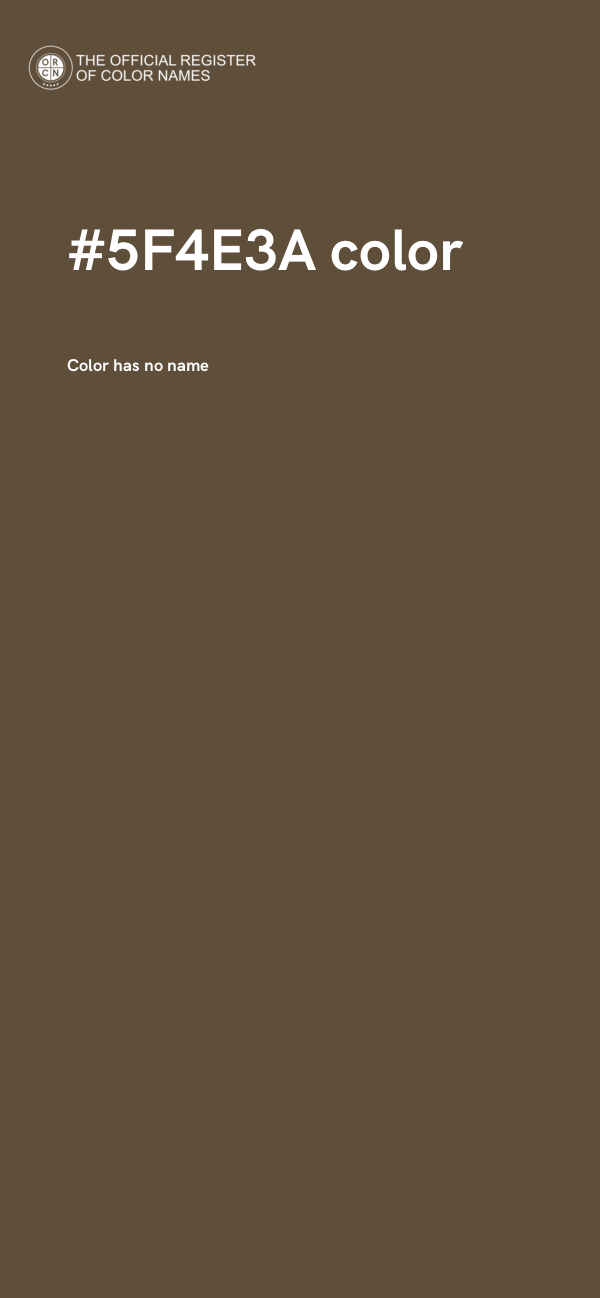 #5F4E3A color image