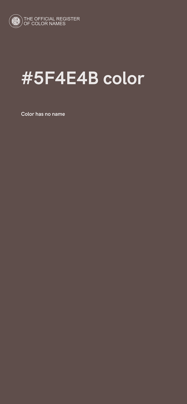 #5F4E4B color image