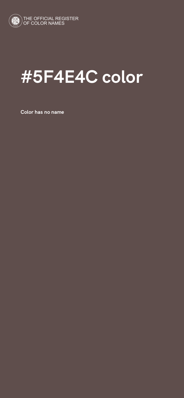 #5F4E4C color image