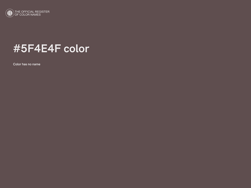 #5F4E4F color image