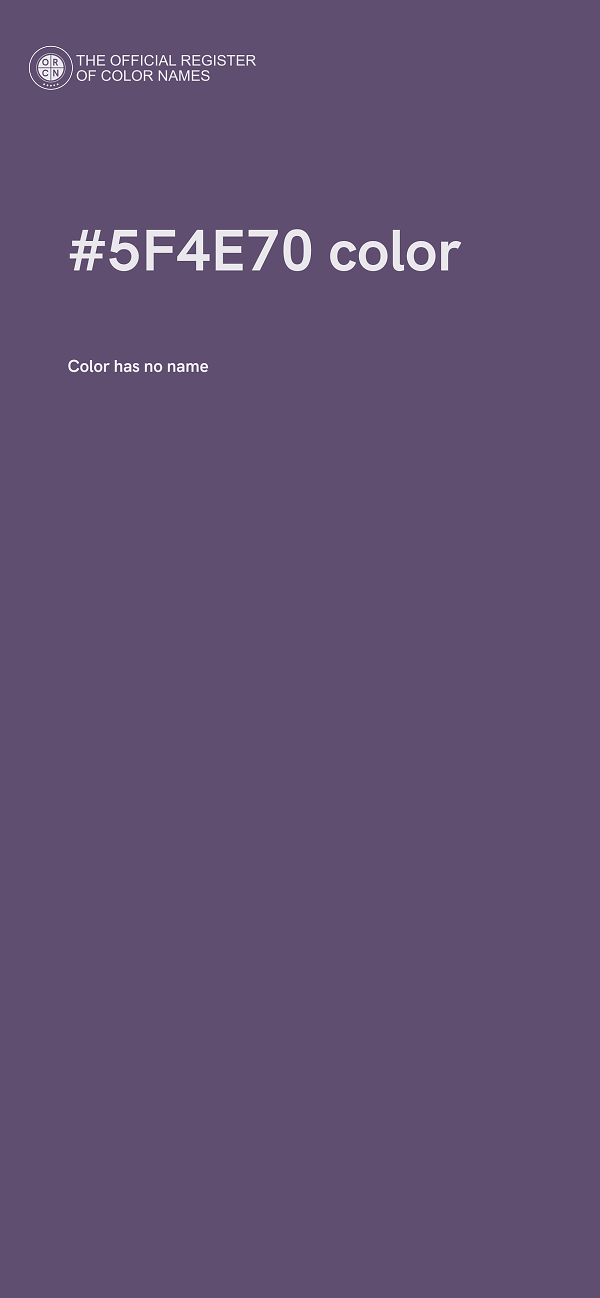#5F4E70 color image