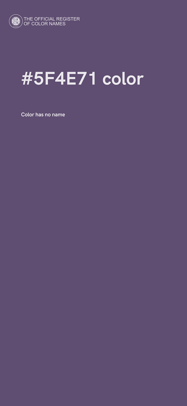 #5F4E71 color image