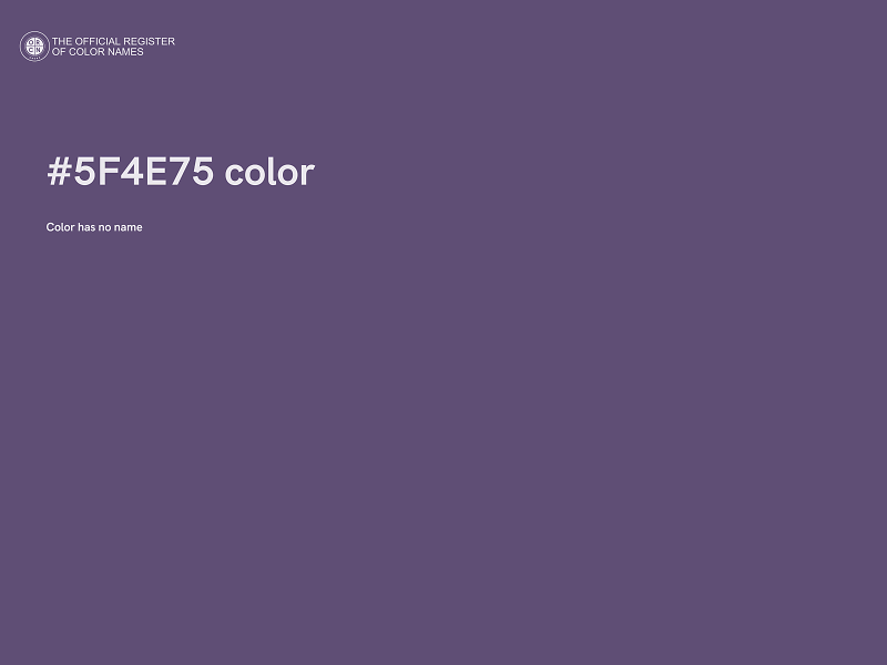 #5F4E75 color image