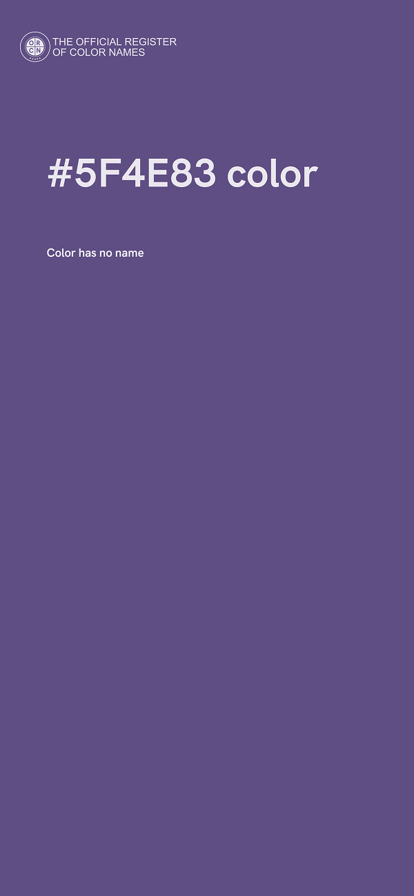#5F4E83 color image