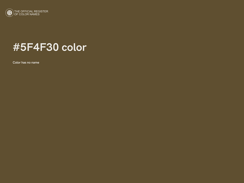 #5F4F30 color image