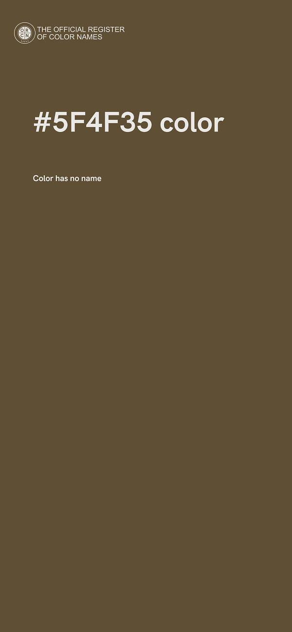 #5F4F35 color image
