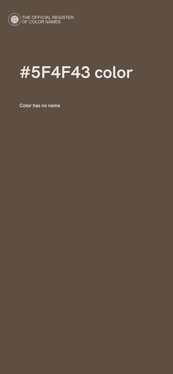 #5F4F43 color image