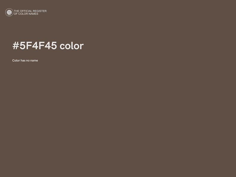 #5F4F45 color image