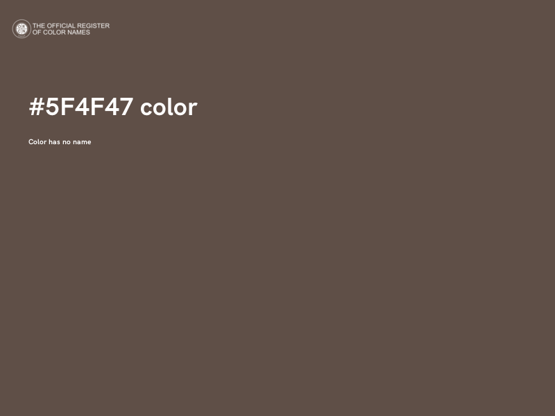 #5F4F47 color image