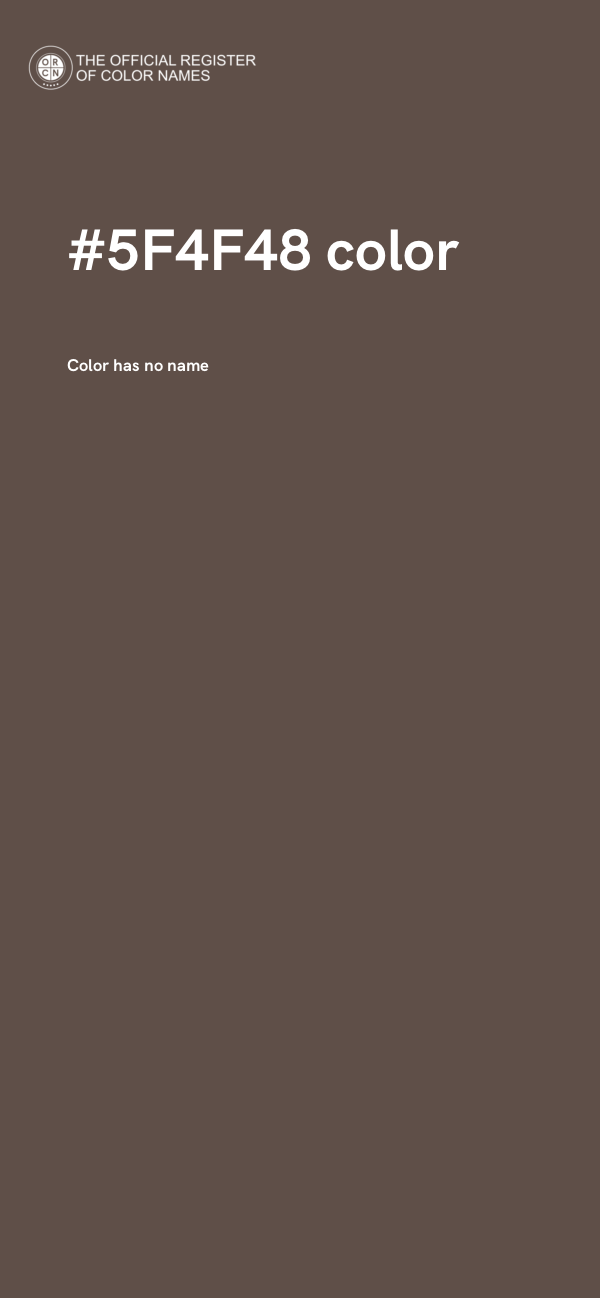 #5F4F48 color image