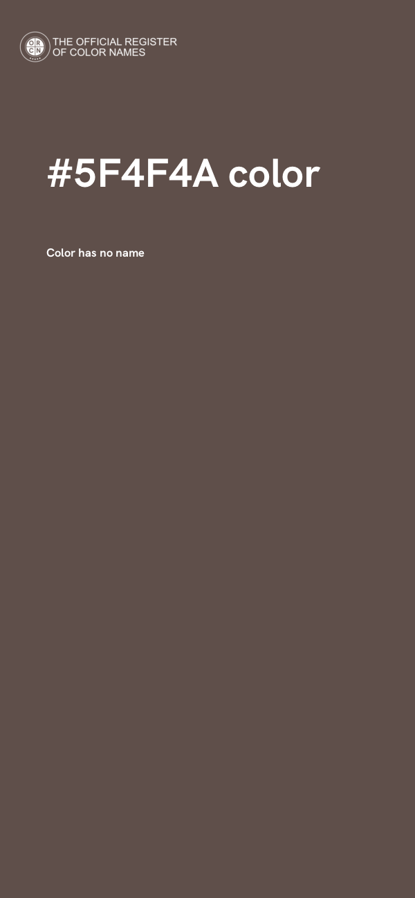 #5F4F4A color image