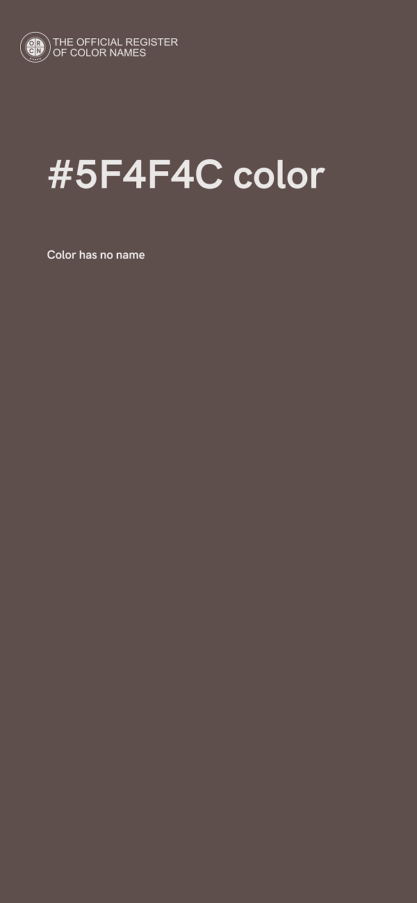 #5F4F4C color image
