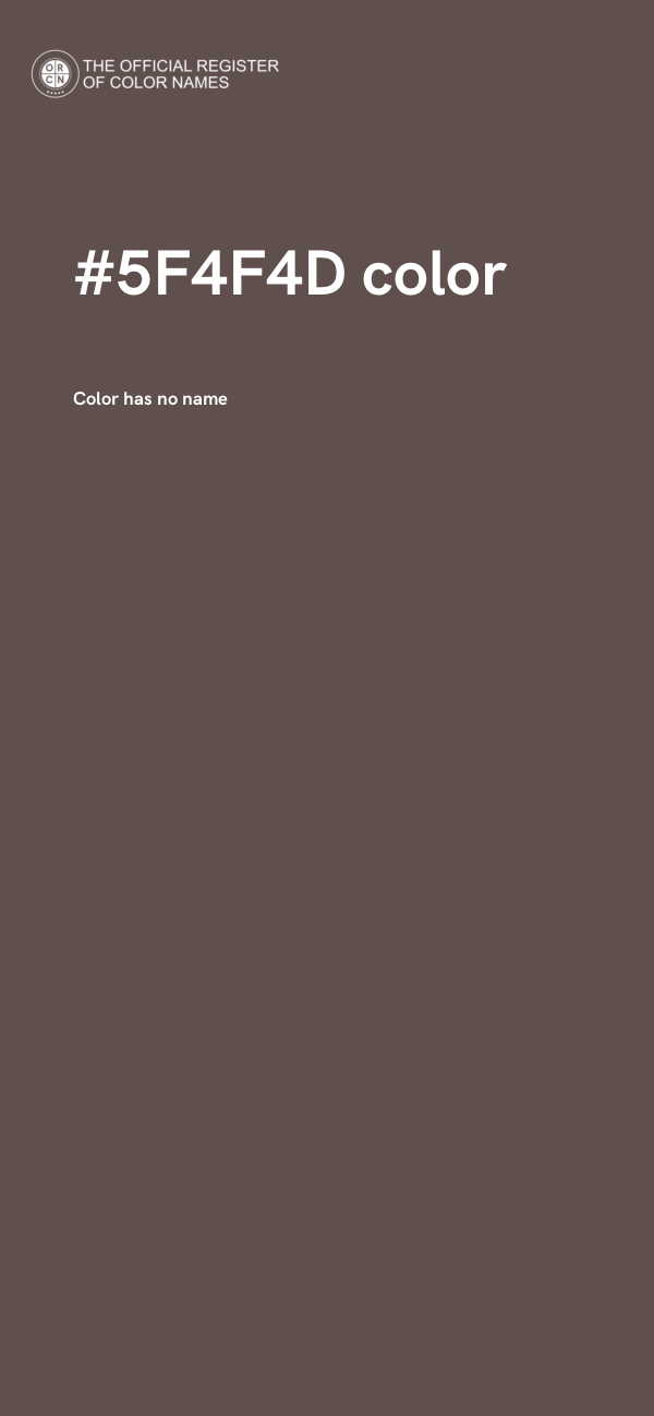#5F4F4D color image